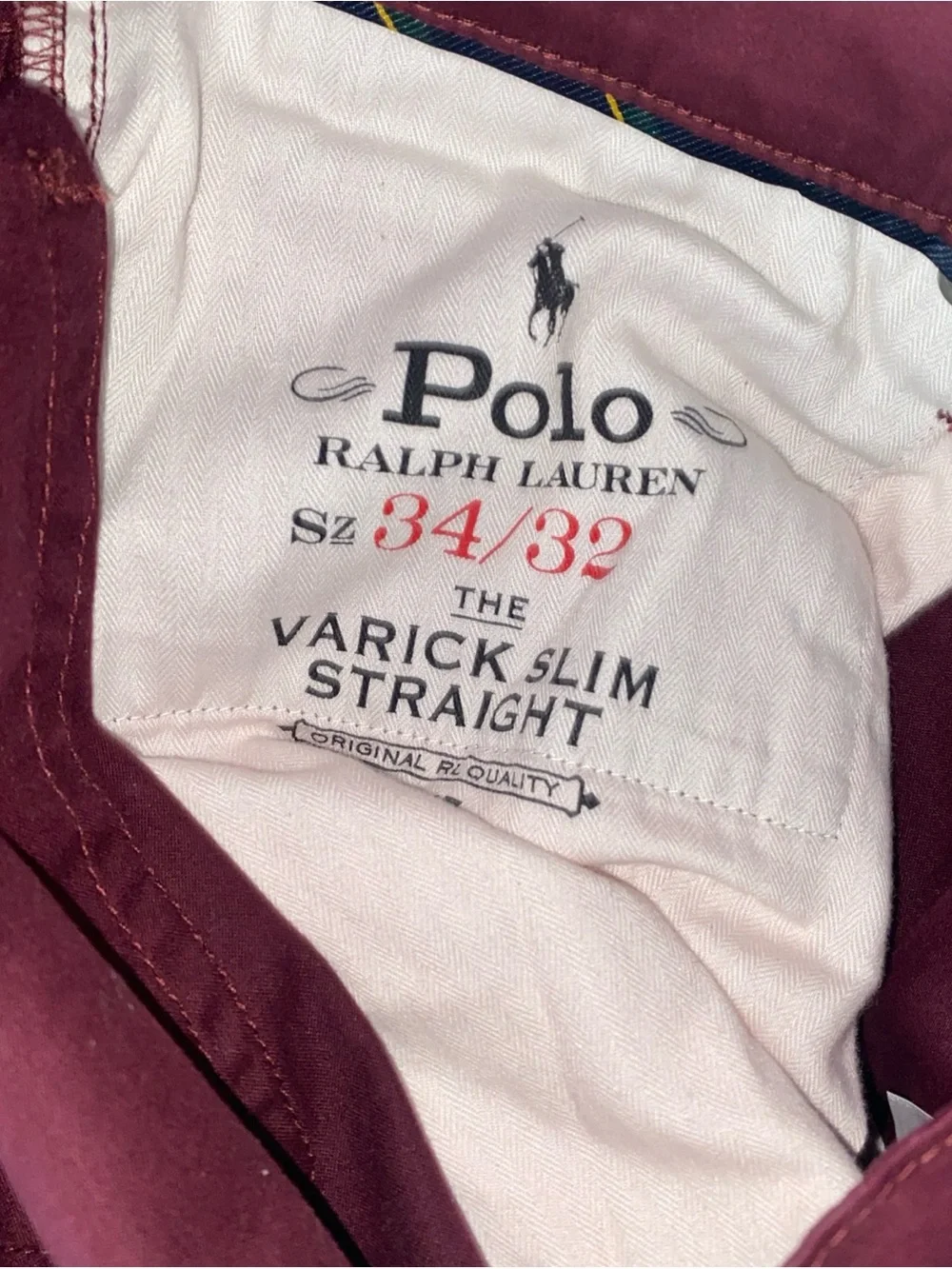 Polo Ralph Lauren Varick Slim Straight Fit Denim Jeans Pants Men’s 34x32
